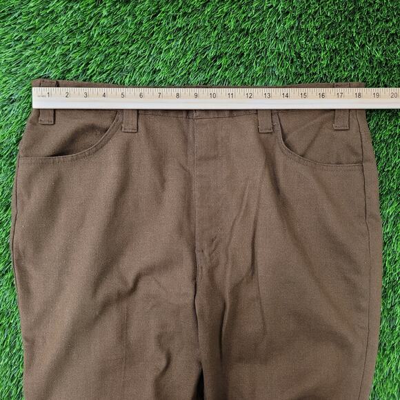 Vintage 70s LEVIS Sta-Prest Wide Leg Pants 36x28 USA Polyester Talon Zipper - Picture 8 of 16